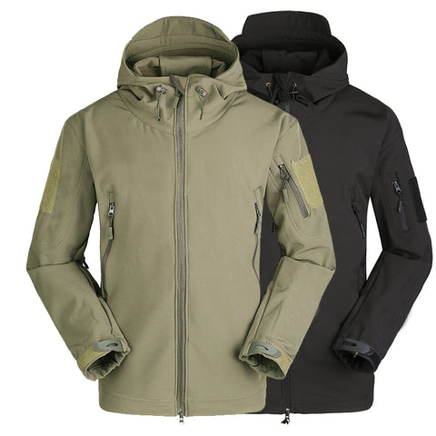 Men Jackets Tactical Military Army Soft Shell Jacket Camouflage Fleece Hoody Jacket Clothing Windproof Waterproof Thermal Coat