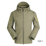 Men Jackets Tactical Military Army Soft Shell Jacket Camouflage Fleece Hoody Jacket Clothing Windproof Waterproof Thermal Coat