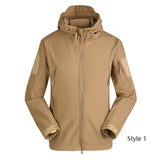 Men Jackets Tactical Military Army Soft Shell Jacket Camouflage Fleece Hoody Jacket Clothing Windproof Waterproof Thermal Coat