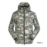 Men Jackets Tactical Military Army Soft Shell Jacket Camouflage Fleece Hoody Jacket Clothing Windproof Waterproof Thermal Coat