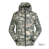 Men Jackets Tactical Military Army Soft Shell Jacket Camouflage Fleece Hoody Jacket Clothing Windproof Waterproof Thermal Coat