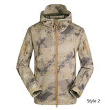 Men Jackets Tactical Military Army Soft Shell Jacket Camouflage Fleece Hoody Jacket Clothing Windproof Waterproof Thermal Coat