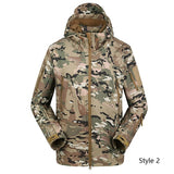 Men Jackets Tactical Military Army Soft Shell Jacket Camouflage Fleece Hoody Jacket Clothing Windproof Waterproof Thermal Coat