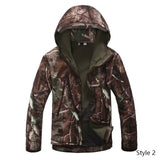 Men Jackets Tactical Military Army Soft Shell Jacket Camouflage Fleece Hoody Jacket Clothing Windproof Waterproof Thermal Coat