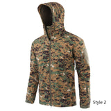 Men Jackets Tactical Military Army Soft Shell Jacket Camouflage Fleece Hoody Jacket Clothing Windproof Waterproof Thermal Coat