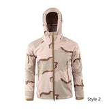 Men Jackets Tactical Military Army Soft Shell Jacket Camouflage Fleece Hoody Jacket Clothing Windproof Waterproof Thermal Coat