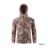 Men Jackets Tactical Military Army Soft Shell Jacket Camouflage Fleece Hoody Jacket Clothing Windproof Waterproof Thermal Coat