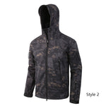 Men Jackets Tactical Military Army Soft Shell Jacket Camouflage Fleece Hoody Jacket Clothing Windproof Waterproof Thermal Coat