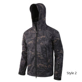 Men Jackets Tactical Military Army Soft Shell Jacket Camouflage Fleece Hoody Jacket Clothing Windproof Waterproof Thermal Coat