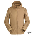 Men Jackets Tactical Military Army Soft Shell Jacket Camouflage Fleece Hoody Jacket Clothing Windproof Waterproof Thermal Coat