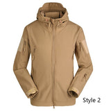 Men Jackets Tactical Military Army Soft Shell Jacket Camouflage Fleece Hoody Jacket Clothing Windproof Waterproof Thermal Coat