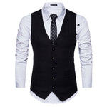 Vest Fit Business Formal Slim Suit Trendy Tuxedo Botton British Men's Botton British  Slim Fit Formal Vest Suit Tuxedo Waistcoat
