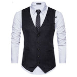 Vest Fit Business Formal Slim Suit Trendy Tuxedo Botton British Men's Botton British  Slim Fit Formal Vest Suit Tuxedo Waistcoat