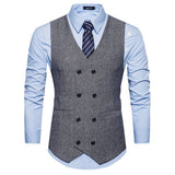 Vest Fit Business Formal Slim Suit Trendy Tuxedo Botton British Men's Botton British  Slim Fit Formal Vest Suit Tuxedo Waistcoat