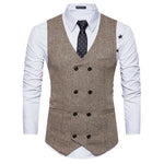 Vest Fit Business Formal Slim Suit Trendy Tuxedo Botton British Men's Botton British  Slim Fit Formal Vest Suit Tuxedo Waistcoat