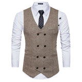 Vest Fit Business Formal Slim Suit Trendy Tuxedo Botton British Men's Botton British  Slim Fit Formal Vest Suit Tuxedo Waistcoat