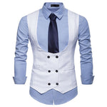 Vest Fit Business Formal Slim Suit Trendy Tuxedo Botton British Men's Botton British  Slim Fit Formal Vest Suit Tuxedo Waistcoat