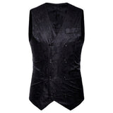 Vest Fit Business Formal Slim Suit Trendy Tuxedo Botton British Men's Botton British  Slim Fit Formal Vest Suit Tuxedo Waistcoat