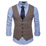 Vest Fit Business Formal Slim Suit Trendy Tuxedo Botton British Men's Botton British  Slim Fit Formal Vest Suit Tuxedo Waistcoat