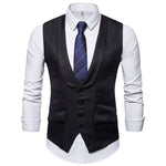 Vest Fit Business Formal Slim Suit Trendy Tuxedo Botton British Men's Botton British  Slim Fit Formal Vest Suit Tuxedo Waistcoat
