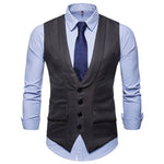 Vest Fit Business Formal Slim Suit Trendy Tuxedo Botton British Men's Botton British  Slim Fit Formal Vest Suit Tuxedo Waistcoat