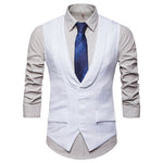 Vest Fit Business Formal Slim Suit Trendy Tuxedo Botton British Men's Botton British  Slim Fit Formal Vest Suit Tuxedo Waistcoat