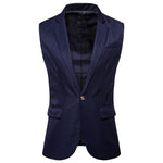 Vest Fit Business Formal Slim Suit Trendy Tuxedo Botton British Men's Botton British  Slim Fit Formal Vest Suit Tuxedo Waistcoat