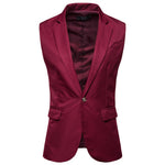 Vest Fit Business Formal Slim Suit Trendy Tuxedo Botton British Men's Botton British  Slim Fit Formal Vest Suit Tuxedo Waistcoat