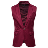 Vest Fit Business Formal Slim Suit Trendy Tuxedo Botton British Men's Botton British  Slim Fit Formal Vest Suit Tuxedo Waistcoat