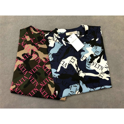 Hot camouflage 2019 Summer T-shirt High Quality Men's T-Shirts Short Sleeve T shirts Man Tees & Tops Casual Printed Letter Tees